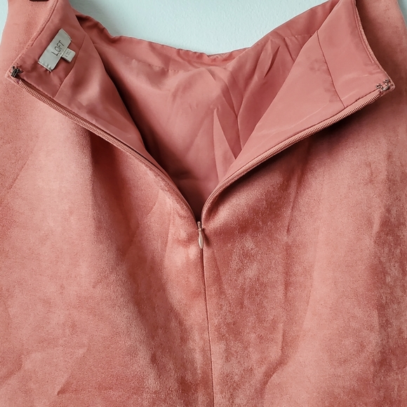 Loft Rose Faux Suede Wrap Skirt Tie Waist - Picture 9 of 11